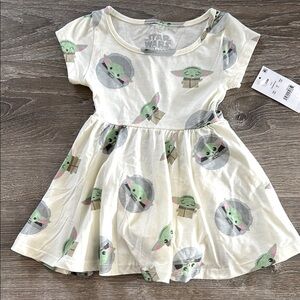 Cute Grogu Baby Yoda Printed Dress w/bloomer, 12 mos. NWT! 2 piece set